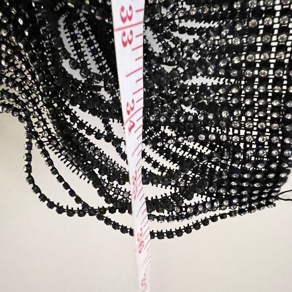 12th tribe NWT DIVA BLACK RHINESTONE DRESS eras tour crystal embellished - Picture 10 of 11